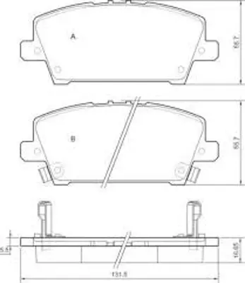 VALEO 670803 On Fren Balatası Honda Cıvıc Hatcback 2006-> Cıvıc Sedan 2012-> 