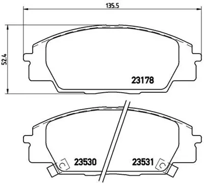 VALEO 670907 On Fren Balatası Honda Cıvıc Vı 2.0 Type-R 01-11 S2000 00-> 