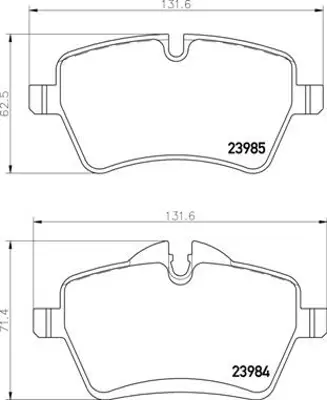 VALEO 670925 Fren Balatası On Mını R50 R53 John Cooper Works 06>06 R56 R57 R58 R59 Cooper S 