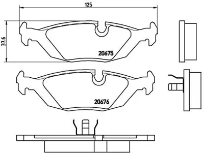 VALEO 671103 Fren Balatası Arka Bmw E30 E28 E24 Cıvıc 