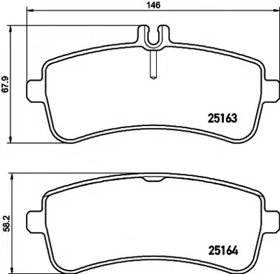 VALEO 671617 Fren Balatası Arka Amg Gt C190 15> S-Class W222 13> C217 14> 