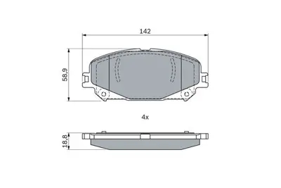 BOSCH 0986424939 On Fren Balatası Renault Megane Iv 15> Captur Iı 20> Grand Scenıc Iv 18> Talısman 18> 