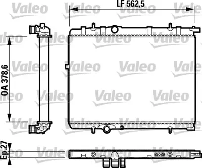 VALEO 732893 Su Radyatoru P307 P206 C4 C4 (B7) Ds4 Xsara Iı Xsara Pıcasso (Tu5jp4)1,6 16v Otomatık P206 Tu3jpolcu 