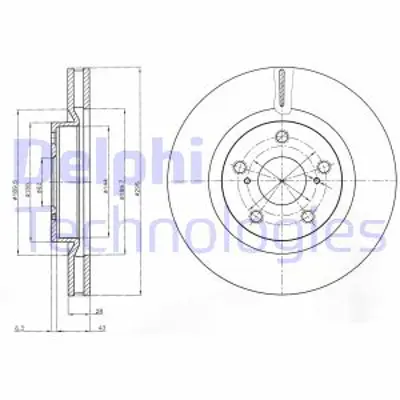 DELPHI BG4114C On Fren Aynası Havalı Toyota Rav4 Vvt I 2.0 2.2 D 4d 06>11 Camry 06>11 (296x5) 