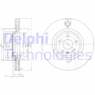 DELPHI BG9054 Fren Aynası On (340x30mm) Tt 07>14 