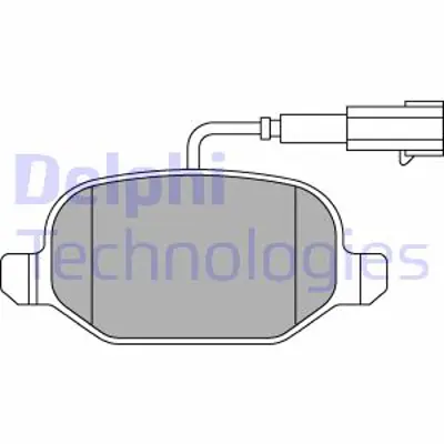 DELPHI LP2300 Arka Fren Balatası Lınea 1,3d Multıjet 06 09> 1,4 / 1,4t Jet 06 07> / 1,6 / 1,6d Multıjet 06 09> 