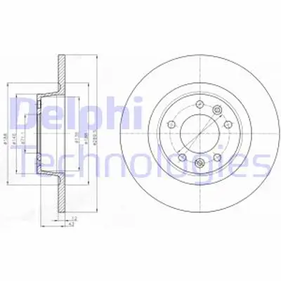 DELPHI BG4301 Arka Fren Dısk Aynası P407 C5 Iıı 1,6hdı 110 Fap 1,8 2,0 2,0hdı 135 Fap 2,2 3,0 05 / 04> 