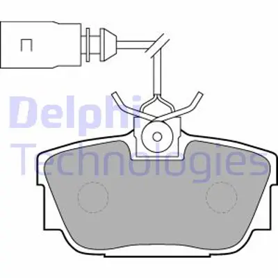 DELPHI LP1541 Arka Fren Balatası (Kablolu) Sharan Alhambra Transporter T4 99>03 Galaxy 1,9td 00>06 Mondeo Iıı St22 