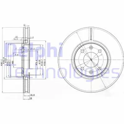 DELPHI BG3675 On Fren Dısk Aynası Havalı C5 C5 Iı 2.0hdı / 2.2hdı / 3.0 V6 01> Xantıa Xantıa Iı 3.0 V6 / 2.0t / 1. 