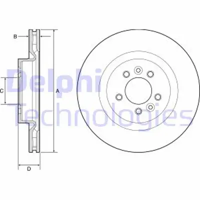 DELPHI BG9204C Fren Dıskı On Ranger Rover 13> 2.0 Benzın Range Rover Sport 14> 3.0 Dıscovery 5 17>  