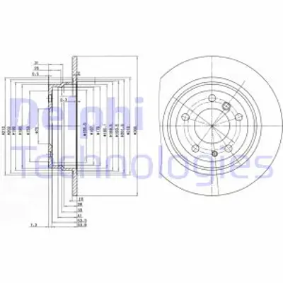 DELPHI BG2431 Arka Fren Dıskı Bmw E34 90>95 