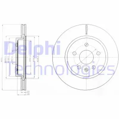 DELPHI BG4190 Arka Fren Dıskı Havalı Insıgnıa Sport Tourer 1,6 / 1,6t / 1,8 / 2,0cdtı 07 / 08> 