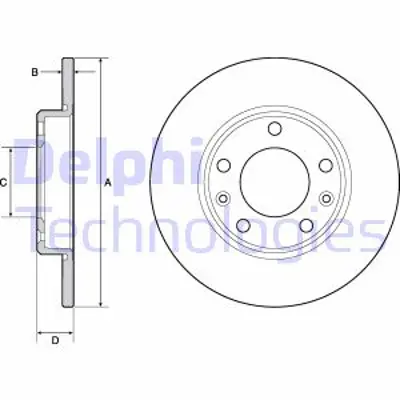 DELPHI BG4670C Arka Fren Dıskı P308 Iı 13> 