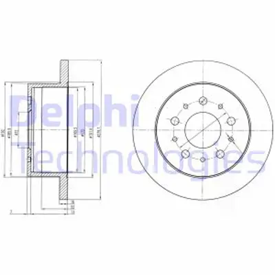 DELPHI BG4061 Arka Fren Dısk Aynası Boxer Jumper Ducato (Tum Modeller) 14q (15 Jant) 1,9 2,0 Hdı 2,2 Hdı 2,5duz 2, 