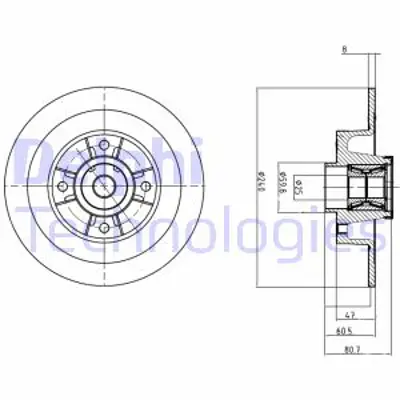 DELPHI BG9028RS Rulmanlı Arka Fren Aynası (Dıskı) Adet Megane Iı Clıo Iıı Modus 1,2 / 1,4 / 1,5dcı / 1,6 / 1,8 / 1,9 