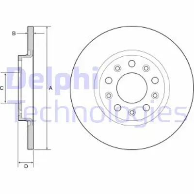 DELPHI BG4960C Arka Fren Dıskı Jeep Cherokee (Kl) 2.0 Crd 14> 