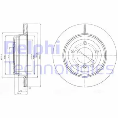 DELPHI BG4243C Fren Dıskı Arka Havalı Bmw E87 E90 E92 F30 F32 F34 F36 E84 