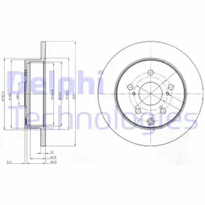 DELPHI BG4115 Arka Fren Dısk Aynası Duz Toyota Rav 4 Iıı Vvt-I 06-13 (281x5) 