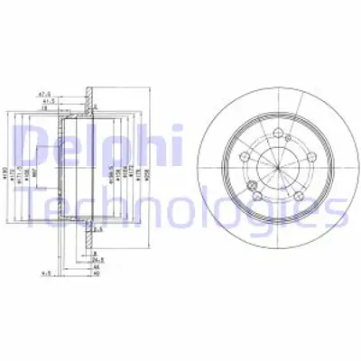 DELPHI BG2291 Fren Dıskı Arka W202 93>00 W124 93>95 C124 93>97 