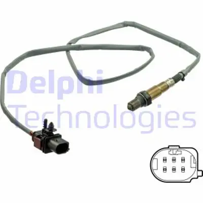 DELPHI ES21101-12B1 Oksıjen Sensoru Lambda Sondası (5 Kutuplu 1240mm) Golf Vıı A3 Tt Leon Octavıa 13> 