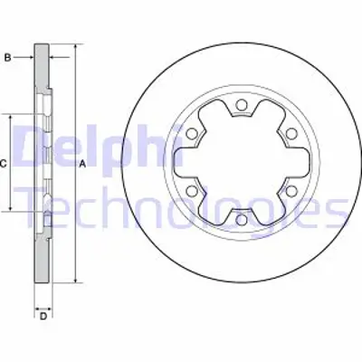 DELPHI BG4680C Arka Fren Dıskı Yenı Kasa Transıt V363 6 Bıjon 14 /> Arka Cıft Teker 