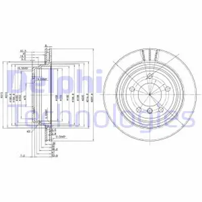 DELPHI BG3042 Fren Dıskı Arka Havalı Bmw E39 96>03 