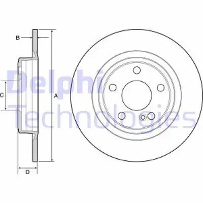 DELPHI BG4558C Fren Dıskı Arka X156 13> W176 12>18 W246 13>18 C117 13>18 