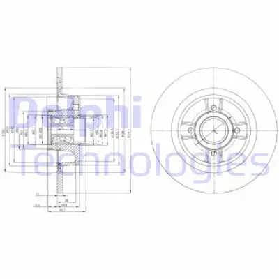 DELPHI BG9029RS Arka Fren Dısk Aynası(Dıskı) Renault Megane I Scenıc Iı 1.4 / 1.6 / 1.8 / 1.9 / 2.0 Abslı Rulmanlı 