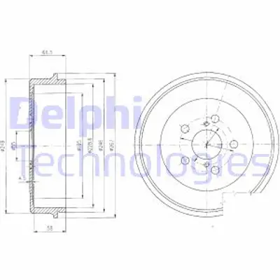 DELPHI BF405 Arka Fren Kampanası Avensıs 1.6 2.0 97-02 