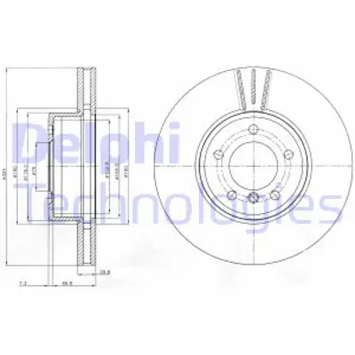 DELPHI BG9871C Fren Dıskı On Bmw E60 E61 E63 E64 