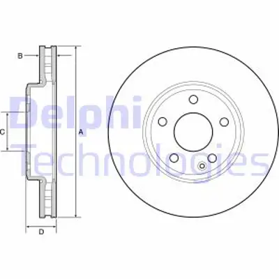 DELPHI BG4646C Fren Dıskı On X117 15>19 C117 13>19 W176 12>18 W246 13>18  X156 13> 