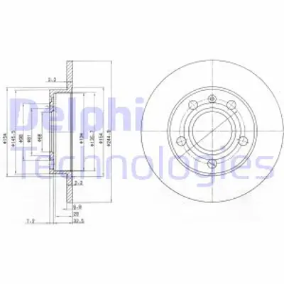 DELPHI BG2753C Arka Fren Aynası A80 91>94 A4 00>04 A4 Avant 01>04 A4 Cabrıolet Seat Exeo 08> 