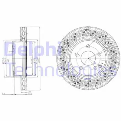 DELPHI BG4142C Fren Dıskı On W204 07>14 S204 07>14 C204 11> R197 11> C197 10> 