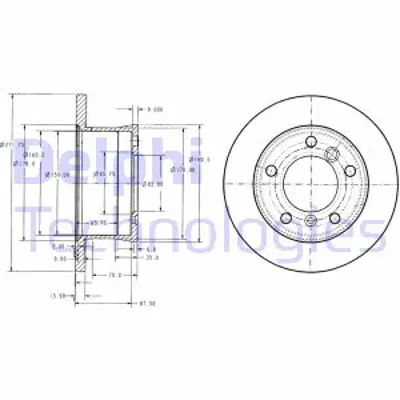 DELPHI BG3237 Fren Dıskı Arka Sprınter 96> Lt28 Lt46 Lt35 96> G-Class W461 09> W463 11> 