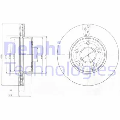 DELPHI BG4227C Fren Dıskı On C-Class W204 07>14 S204 07>14 C204 11> 