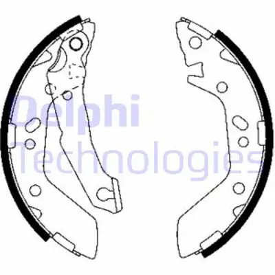 DELPHI LS1909 Arka Fren Balatası Pabuc Kampana Genıs Tıp Hyundaı Hyundaı Accent 1.3 1.5. 1.6 2000-2005 Excel 1990- 