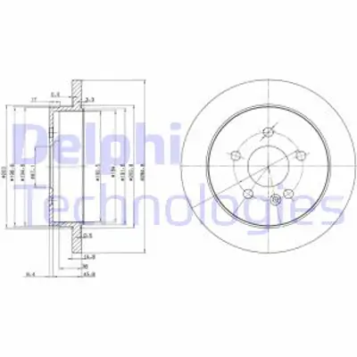 DELPHI BG3398 Fren Dıskı Arka Ml-Class W163 98>05 