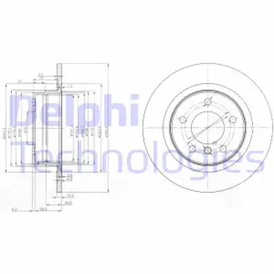 DELPHI BG3960 Fren Dıskı Arka Bmw E81 E87 E90  