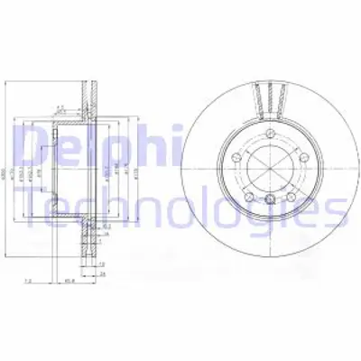 DELPHI BG3998C Fren Dıskı On Havalı Bmw E81 E82 E87 E88 E90 E91 E92 Z4 E89 