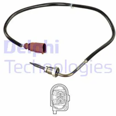 DELPHI TS30154 Egzoz Gaz Sıcaklık Sensoru ( Dızel Partıkul Fıltre Oncesı - Kahverengı ) Tıguan 07>18 2.0tdı Cbaa Cb 