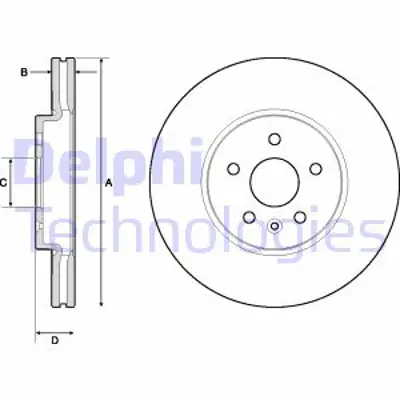 DELPHI BG4710C On Fren Dıskı Mokka 4wd ,Trax , Trax 4wd 