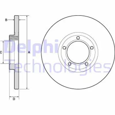 DELPHI BG2349 On Fren Dısk Aynası Transıt Turbo 84>90 Olcu: (254,3×14,3×5 Bıjon) 