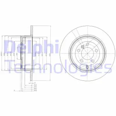 DELPHI BG4066 Fren Dıskı Arka Range Rover 02-09 