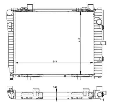 NRF 50593 Motor Su Radyatoru W202 95>00 S202 96>01 C208 97>00 A208 98>00 