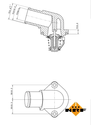 NRF 725037 Termostat Komple (Kapaklı) / (89°) P106 P206 P306 C2 C3 C3 Iı C3 Plurıel Xsara Saxo Tu3jp Tu3a Tu3ae 