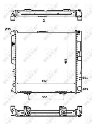 NRF 53876 Motor Su Radyatoru (Klımalı / Otomatık Sanzıman) W124 93>95 S124 93>96 C124 93>97 A124 93>98 