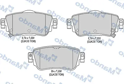 MANDO MBF015290 Arka Fren Balatası Qashqaı 2013> Renault Kadjar 2015> 