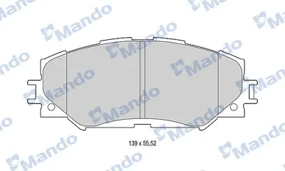 MANDO MBF015222 Fren Balatası On Toyota Corolla 07-12 Aurıs 07-12 Urban Cruıser 09-> / Trezıa 10-> Rav4 06-> 