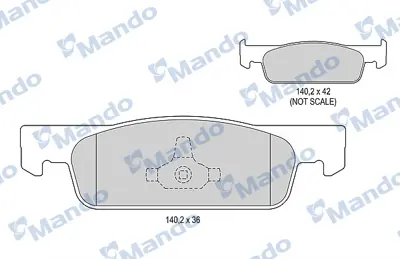 MANDO MBF015803 Fren Balatası On (Tk) Symbol Iı 08> Iıı 12> Logan Iı 12> Sandero Iı 12> K:17,8 Mm G:140 Mm 