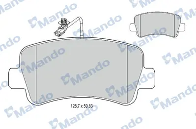 MANDO MBF015044 Arka Fren Balatası Master Iıı Movano B 2.3cdtı 07 / 10> Tek Teker 